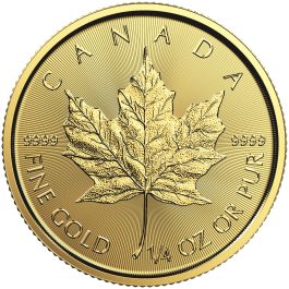 1/4 oz Canadian Gold Maple Leaf Coin - Random Year