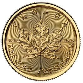 2025 1/10 oz Canadian Gold Maple Leaf Coin BU
