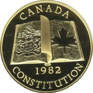 1/2 oz Gold Canada 100 dollar 1982 Constitution