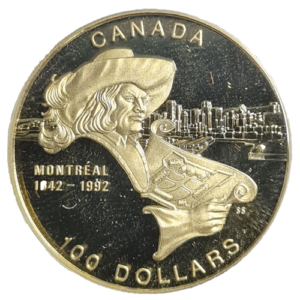 1/4 oz Gold Canada 100 dollar 1992 Montreal