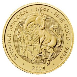 1/4 oz Gold The Saymour Unicorn, Royal Tudor Beasts Serie 2024