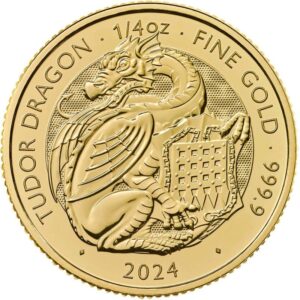 1/4 oz Gold The Tudor Dragon, Royal Tudor Beasts Serie 2024