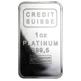 1 oz Credit Suisse Platinum Bar w/ COA