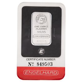 1 oz Engelhard Platinum Bar - In Assay