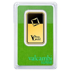 1 oz Gold Bar Valcambi GreenGold