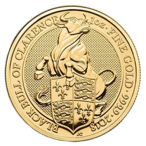 1 oz Gold Black Bull of Clarence, Queens Beasts Series 2018