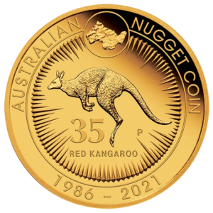 1 oz Gold Kangaroo Nugget 35. Jubiläum 2021