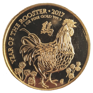 1 oz Gold Rooster 2017, Lunar Serie UK