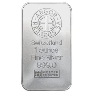 1 oz Silver Bar Argor Heraeus