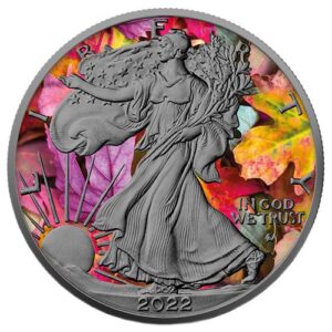 1 oz Silver Eagle 2022 – Autumn, Art Color Collection