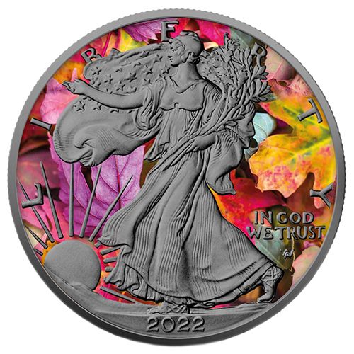 1 oz Silver Eagle 2022 – Autumn, Art Color Collection