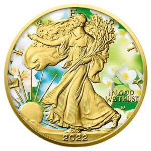 1 oz Silver Eagle 2022 – Spring, Art Color Collection