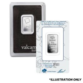 10 Gram Platinum Bars - Design Our Choice