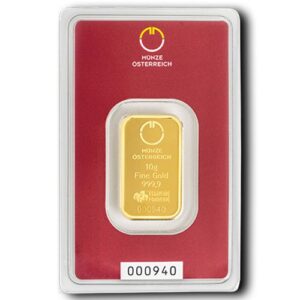 10g Gold Bar Austrian Mint