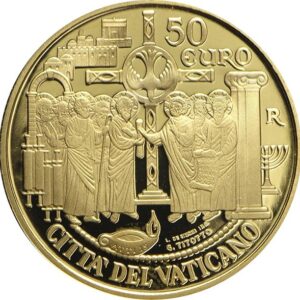 13,7 Gramm Goldeuro Vatikan Apostelgeschichte