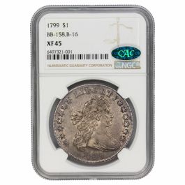 1799 US Draped Bust Silver Dollar NGC XF-45 CAC