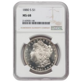 1880-S NGC MS-68 Morgan Silver Dollar Coin