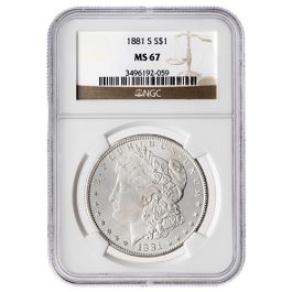 1881-S NGC MS-67 Morgan Silver Dollar Coin