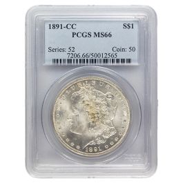 1891-CC PCGS MS-66 Morgan Silver Dollar
