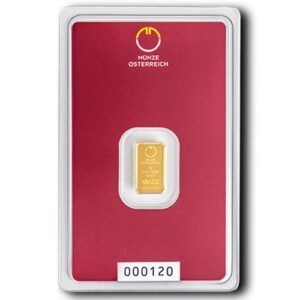1g Gold Bar Austrian Mint