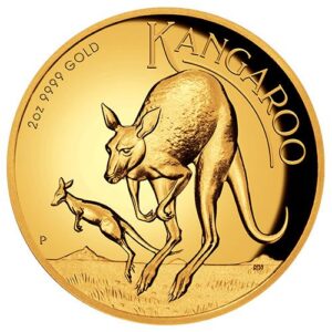 2 oz Gold Australian Kangaroo, backdated