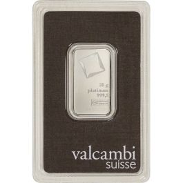 20 Gram Valcambi Platinum Bar - In Assay
