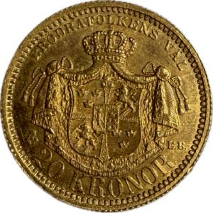 20 Kronen Gold Sweden Oscar II