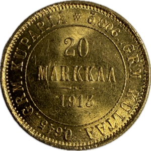 20 Markkaa Gold Finland 1913