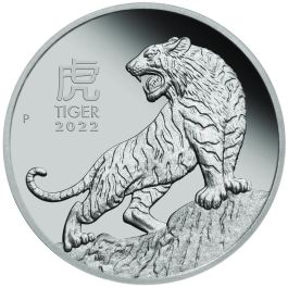 2022 1 oz Year of the Tiger Proof Platinum Coin - Perth Mint Lunar Series III