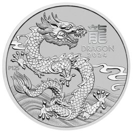 2024 1 oz Perth Mint Platinum Lunar Dragon Coin - Series III