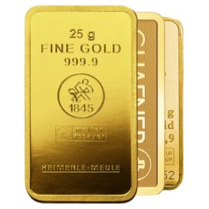 25g Gold Bar, various LBMA manufacturers