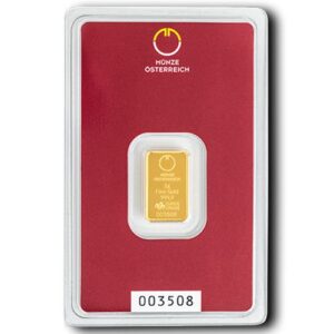 2g Gold Bar Austrian Mint