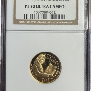 5 Gollar Gold USA Bill of Rights
