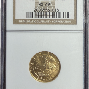 5 Gollar Gold USA Christopher Columbus