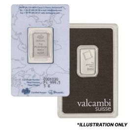 5 Gram Platinum Bars - Design Our Choice
