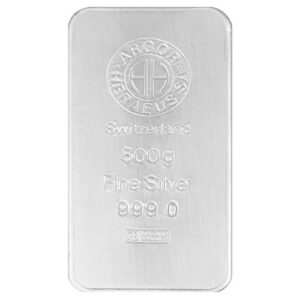 500g Silver Bar Argor Heraeus