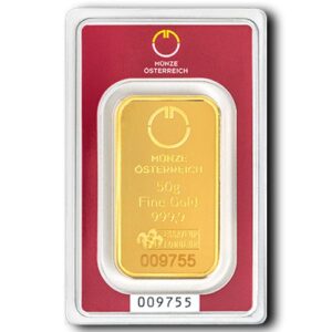 50g Gold Bar Austrian Mint