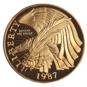 7,52g gold USA Constitution anniversary Coin Set 1987