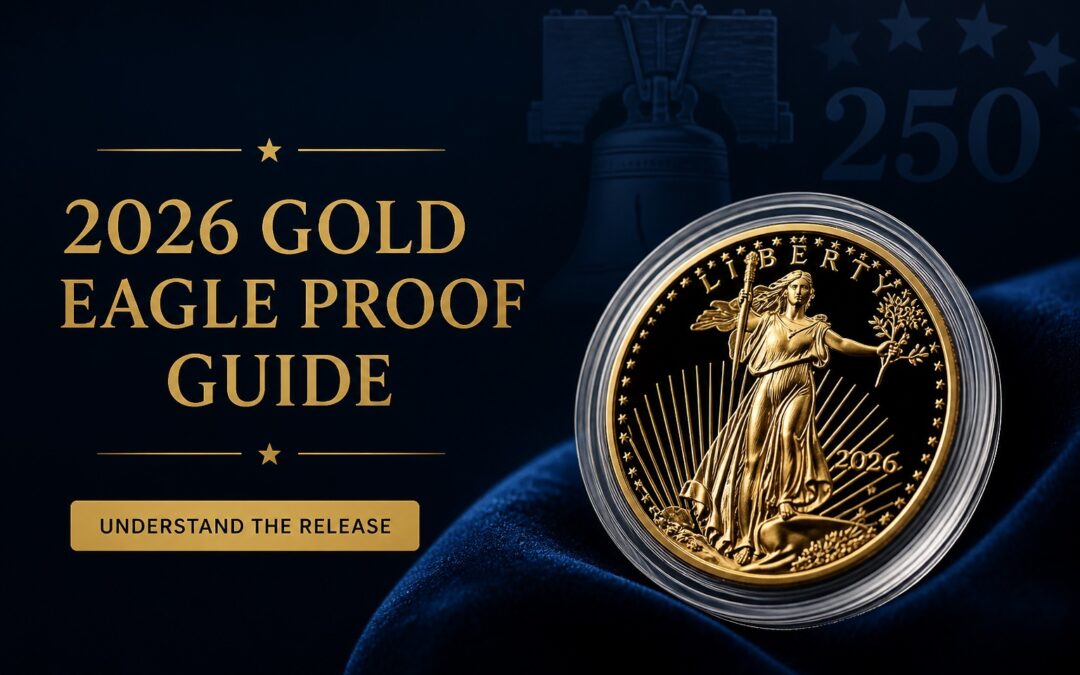 Editorial illustration for the 2026 American Eagle Gold Proof buyer guide