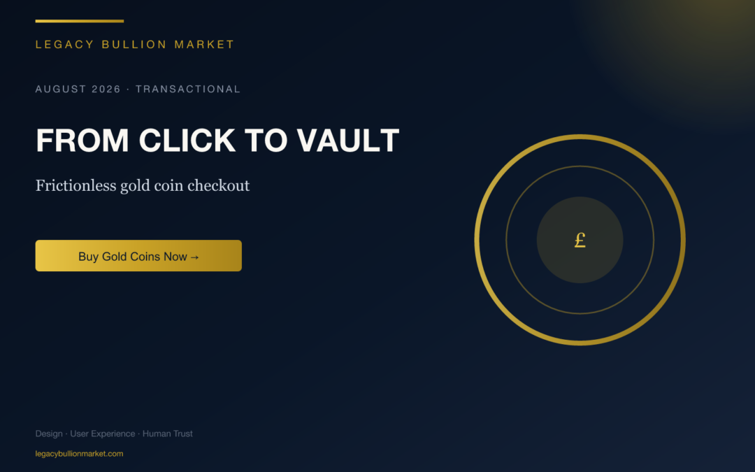Buy gold coins online without friction — From click to vault.