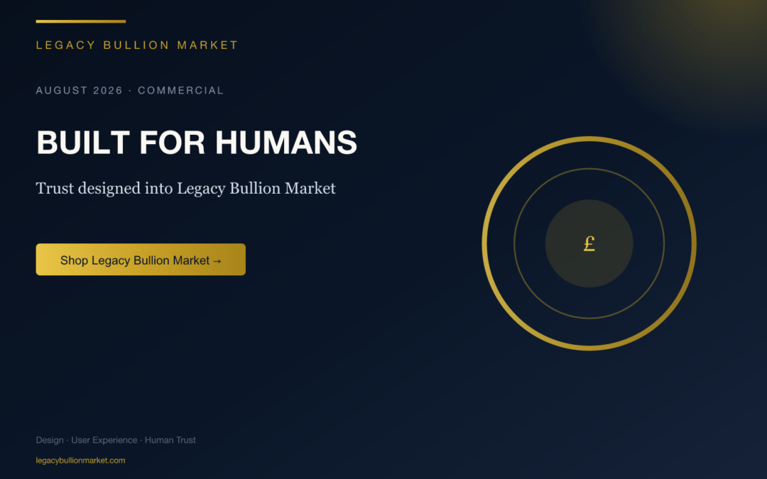 Designing trust at Legacy Bullion Market — Built for humans.