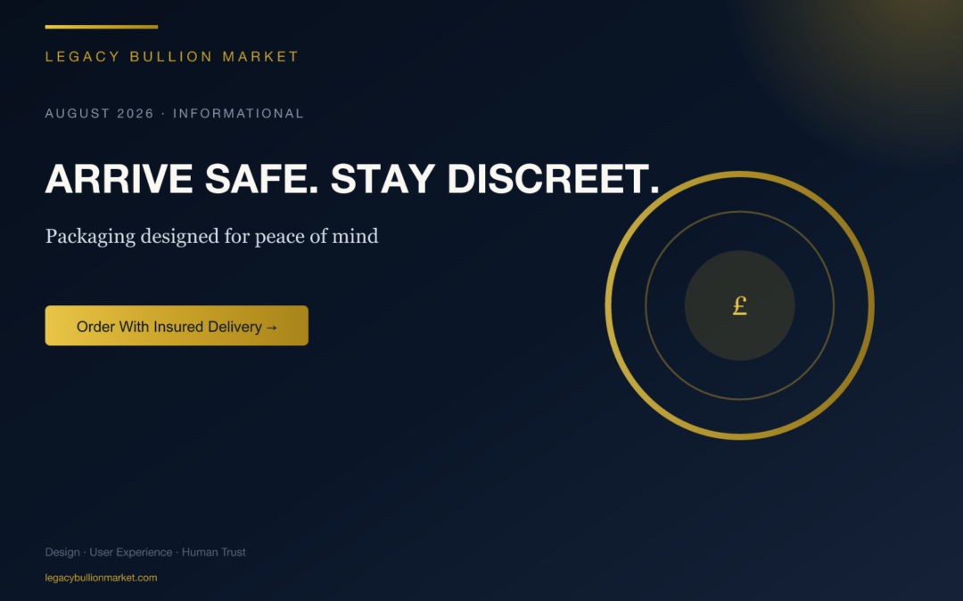 Gold packaging design — Arrive safe. Stay discreet.