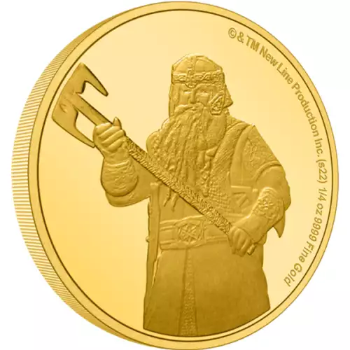Lord of the Rings 2022 1/4 oz Gimli Gold Coin